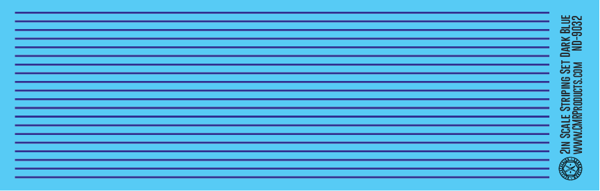 HO Scale - Scale Striping Set 2in Dark Blue