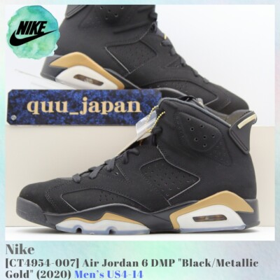 Nike Air Jordan 6 DMP Black Metallic Gold 2020 CT4954-007 Men's
