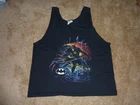 Vintage 1991 90s DC Comics Batman Black Tank Top Short 22x22 Made in USA