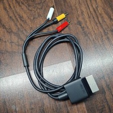 Microsoft XBOX 360 Genuine System AV Composite Cable X821376-002 Tested