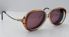 Vintage BerDel 4534 Brown Translucent Oval Sunglasses Italy FRAMES ONLY