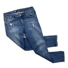 KUT FROM THE KLOTH Jeans Womens 4 Blue Catherine Boyfriend Distressed Stretch