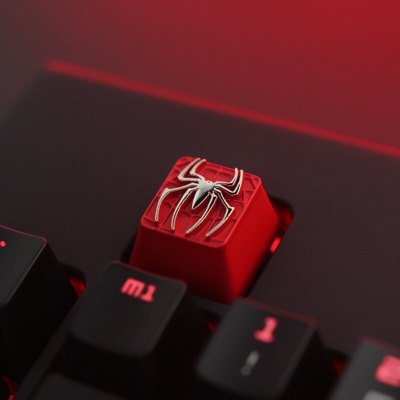 Marvel Hero Theme Keycap Spider-Man Zinc Alloy Key cap For Cherry