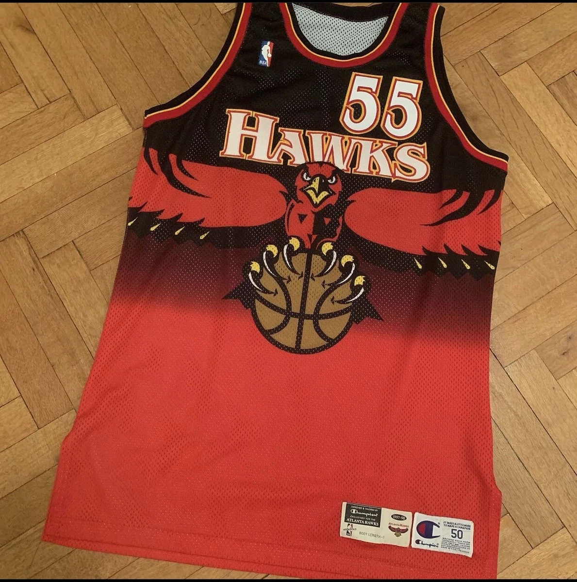 Dikembe Mutombo Atlanta Hawks Signed Autographed Throwback Jersey