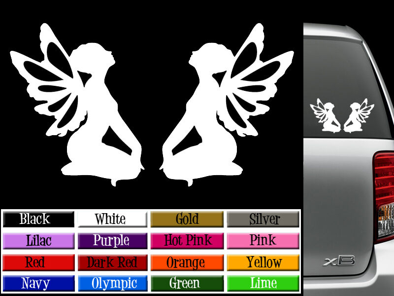 FAIRY Silhouette Vinyl Decals 2 Auto Graphics or Wall Stickers Any Color 5/"