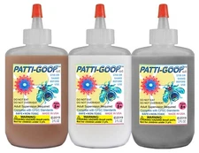 PATTI-GOOP 3-PACK BROWN CLEAR GRAY MADE FOR CREEPY BUGS TOYS AND CRAWLERS 