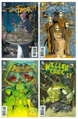   BATMAN AND ROBIN #23.1 23.2 23.3 23.4 3D 2ND PRINT VARIANT 2014 COURT OF OWLS