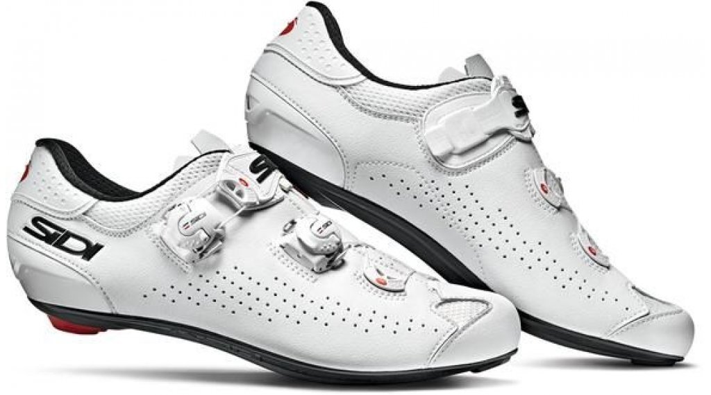 Sidi Genius 10 Road Bike Shoes White System SPD SL Carbon