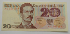 Polish banknote - 1982 - 20 zlotych - UNC new / Uncirculated