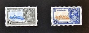 Sierra Leone 1935 KGV Silver Jubilee MH Sc 166-167. SG 181-182