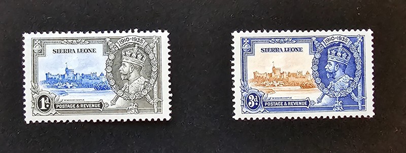 Sierra Leone 1935 KGV Silver Jubilee MH Sc 166-167. SG 181-182