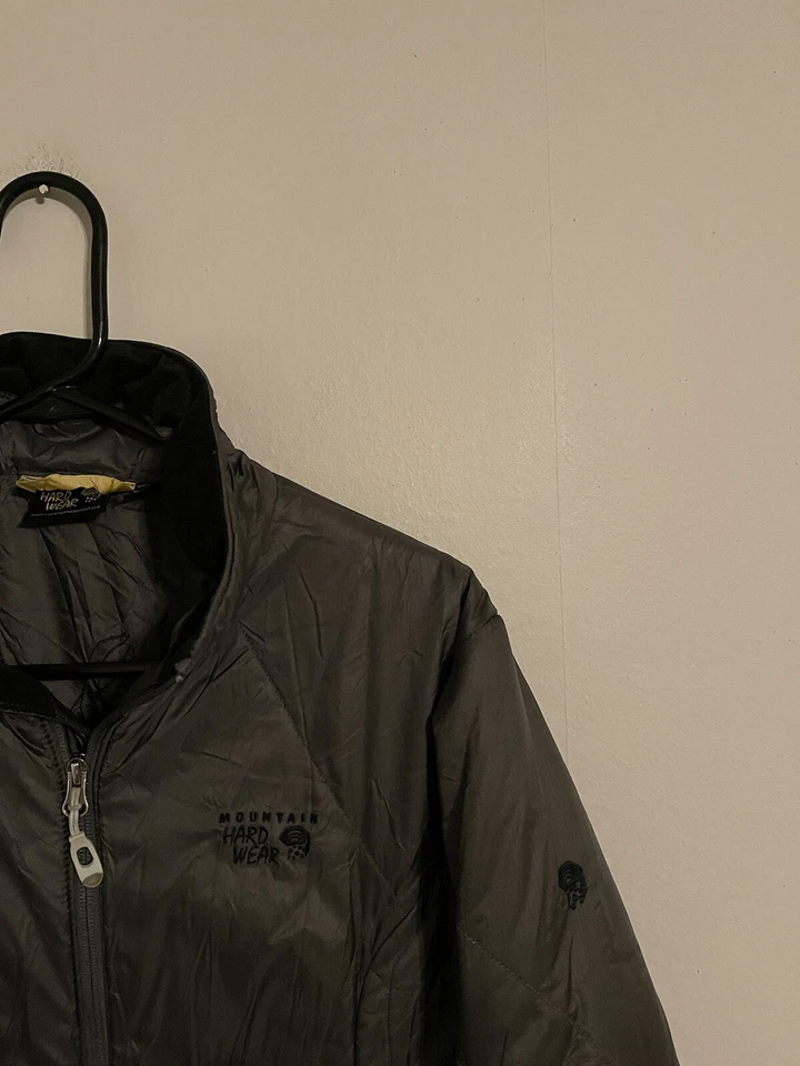 Chaqueta Abrigo Mountain Hardwear Primaloft Gris Cremallera Completa Exterior - Para Mujer Mediana Foto 2 de 4