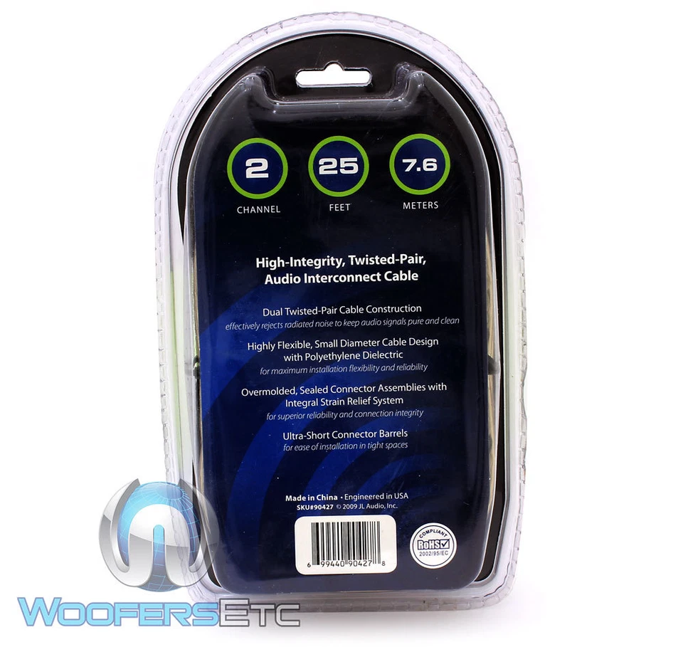 JL AUDIO XD-CLRAIC2-25 25 FT 2-CHANNEL TWISTED RCA CABLE WIRE FOR AMPLIFIER NEW - Image 4 of 4
