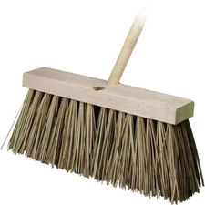 Bon Tool Street Push Broom Sturdy Polypropylene Brush 16 in. L Wooden Handle