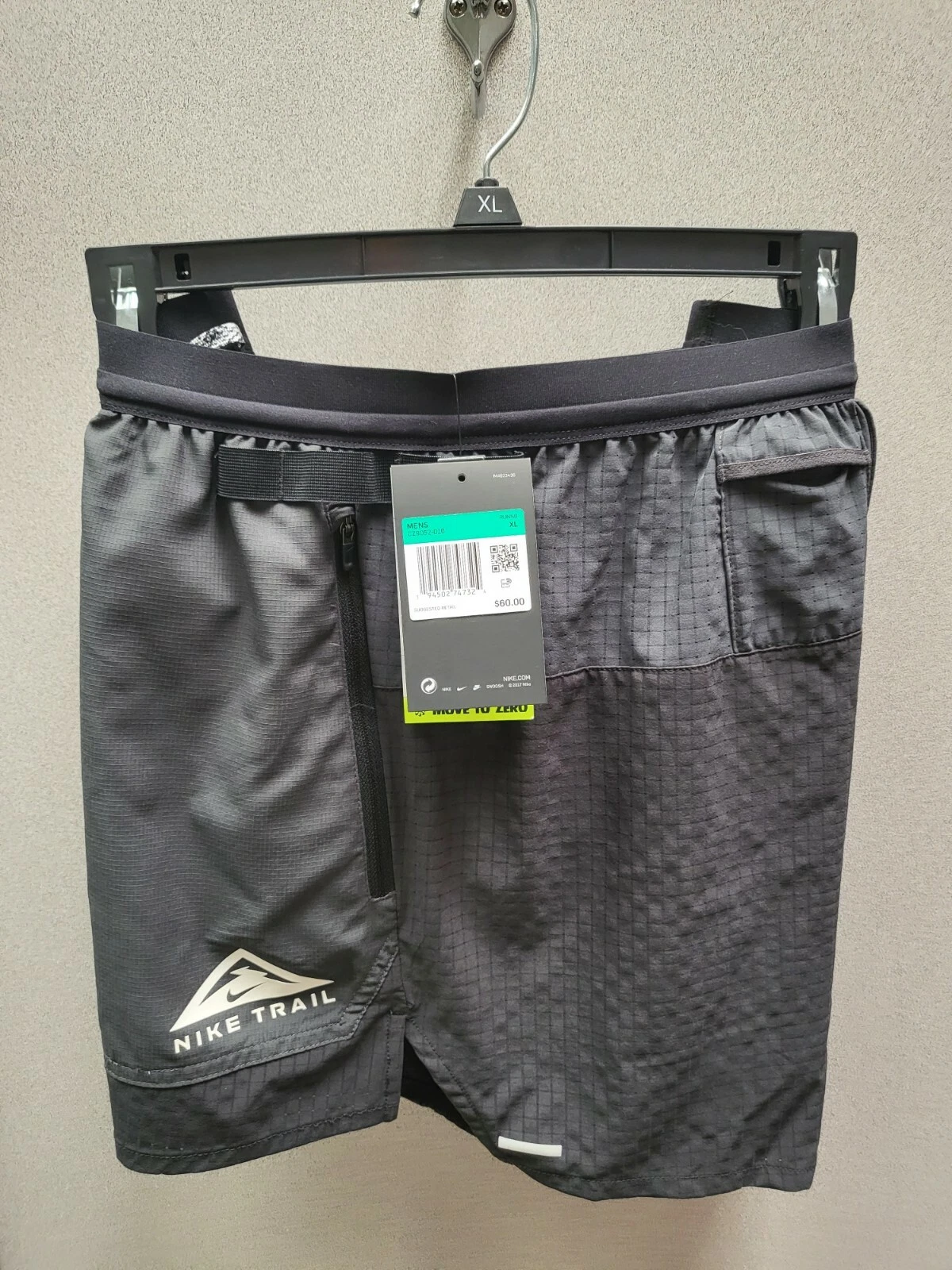 NWT-2025-Nike Flex Stride Mens Trail Running Shorts BLACK XLarge CZ9052-010