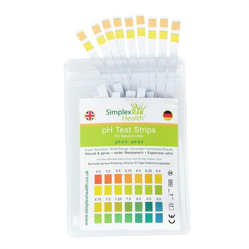 pH Dual Test Strips to Test Urine & Saliva by Simplex Health (25 STRIPS) eBay