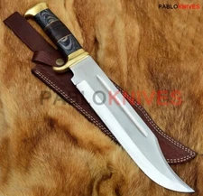 18" Hand Forged Carbon Steel High Polish Hunting Crocodile Dundee Bowie Knife