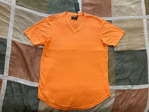 tri blend v-neck scallop hem t shirt 