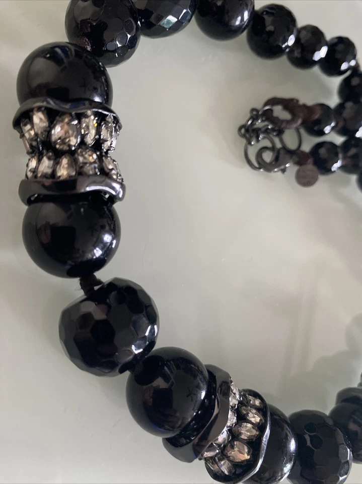 Collar Alexis Bittar ónix negro y cristales  Foto 4 de 4
