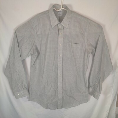 Brooks Brothers 346 Button Down Mens 16 Large Check Multicolor Long Sleeve 