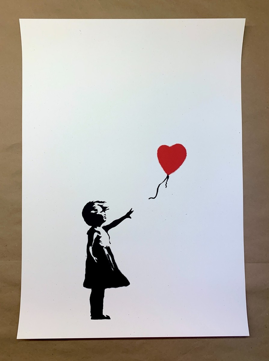 Banksy girl with red balloon wcp ポスター Banksy girl with red balloon wcp ポスター