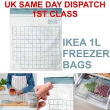 IKEA Istad Resealable Plastic Zip Lock Bags Food Sandwich Freezer Reusable 2.5L