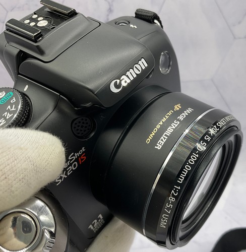 Canon PowerShot SX20 IS Digital Camera Lens & Hood - Powers On / Parts or Repair - Picture 11 of 24