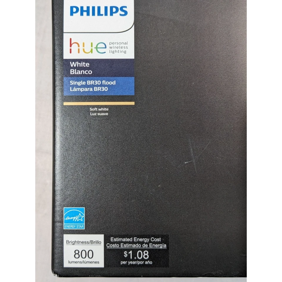 Philips Hue BR30 LED 65W Dimmable Programmable Smart Flood Light Bulb - White - Image 3 of 4