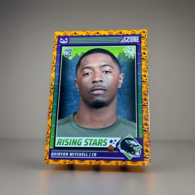 2024 Panini Score-A-Treat Quinyon Mitchell RC Rising Stars Orange Pumpkins #41