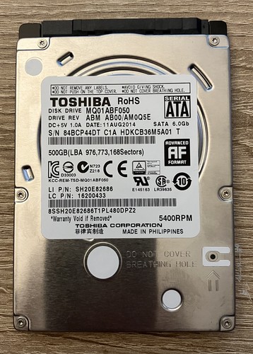 Toshiba  MQ01ABF050 500GB, Intern, 5400RPM, SATA III