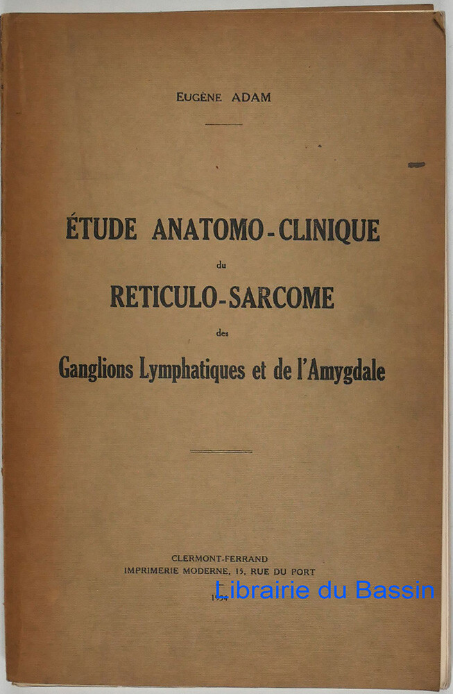 Anatomisch-klinische Studie des Retikulosarkoms Lymphknoten Amygdala 1934