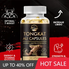 3450mg TongkatAli Extract 200:1 Strong Natural Testosterone Booster 120 Capsules