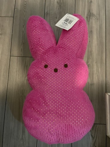 Peeps Pink Sparkly Plush Easter Bunny Stuffed Medium Size 24" NWT