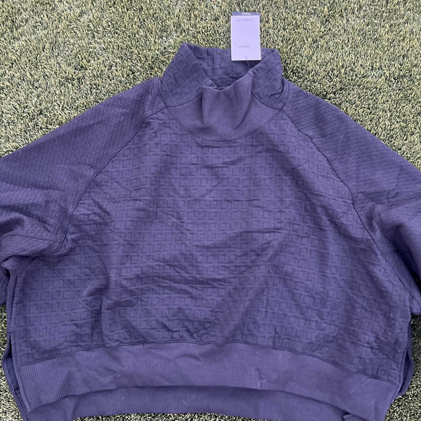 Nike Women Small Yoga Therma-FIT Oversized Fleece Top Black FB5002-010 Size L image 10