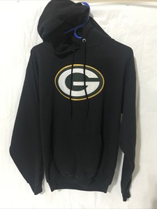 Green Bay Packers Hoodie Black Sweatshirt Size Adult Medium Patch Is Sewn On Ebay
