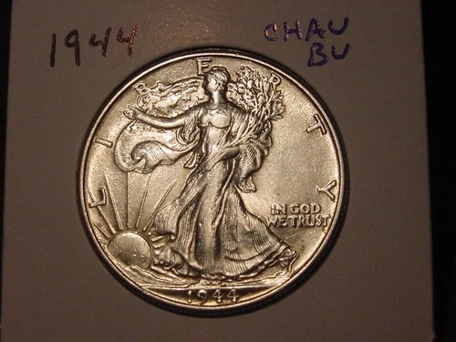 1944 WALKING LIBERTY HALF CHOICE AU + BU POPULAR DATE NICE BU LOOK SHIPS FREE