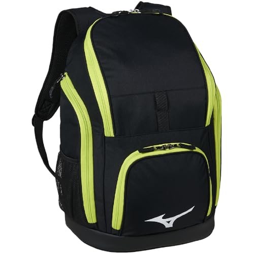 MIZUNO Swimming Backpack Pool Bag Gym Bag 35L N3JDC001 Black/Lime