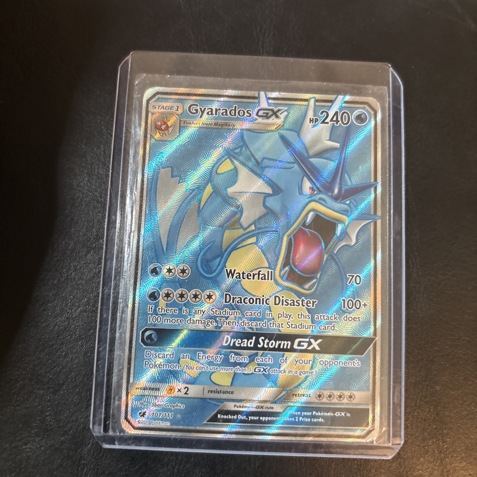 Gyarados GX Crimson Invasion Full Art Holo Pokemon Card TCG 101/111