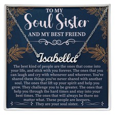 To My Soul Sister Best Friend Custom Name Necklace Personalized