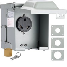 RVMATE 30 Amp RV Power Outlet Box, 125 Volt NEMA TT-30R Receptacle RMPOB-30A