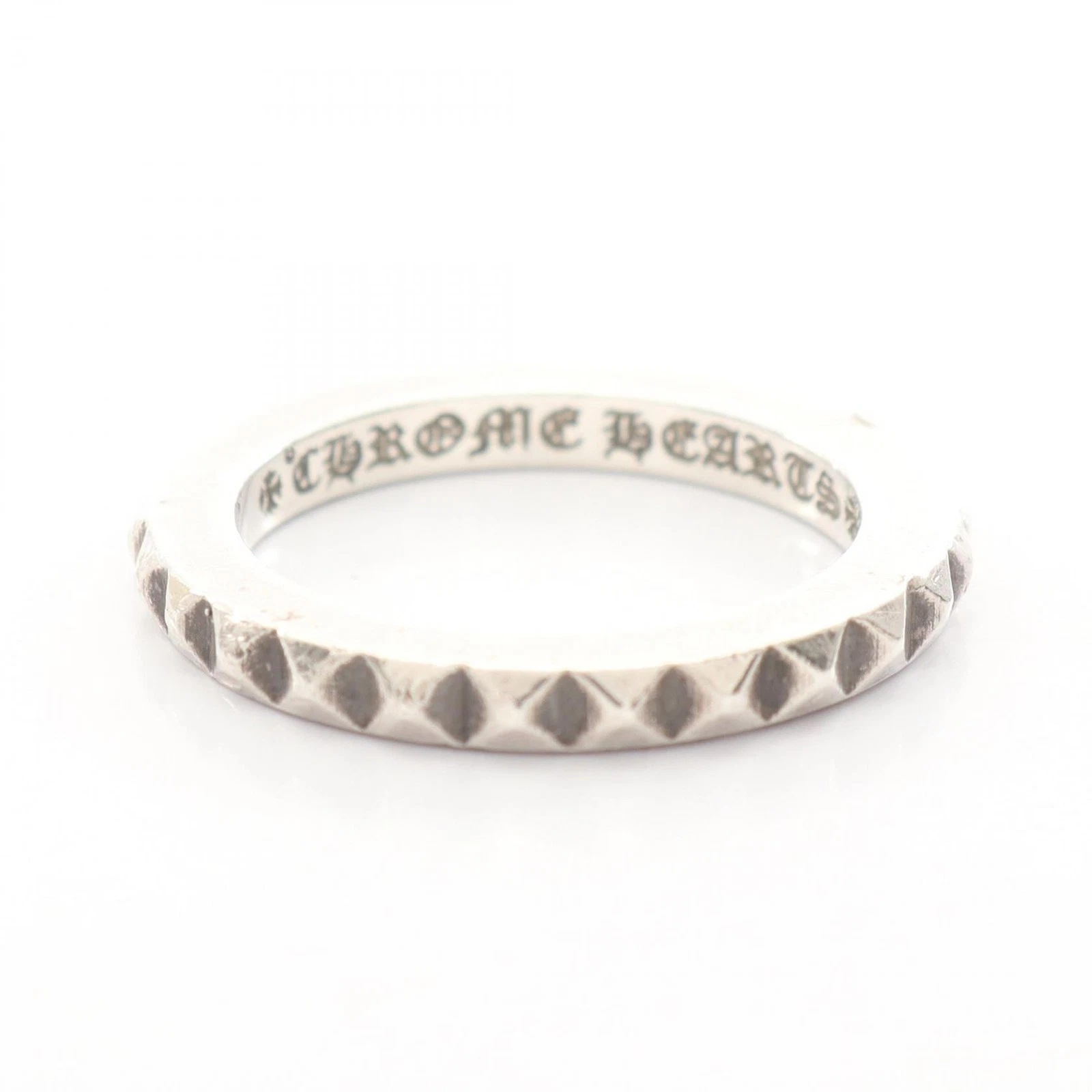 CHROME HEARTS TFP PNK BIG Ring Silver925 Used mens US size 8