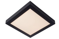 LED Deckenleuchte Schwarz Blendarm Eckig B:30 Cm 3000 K IP44 Deckenlampe Bad
