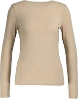Neu! Mango Damen Langarmshirt, Beige, Gr. S