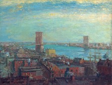 Henry Ward Ranger Brooklyn Bridge Giclee Canvas Print 8x10 Wall Art Decor
