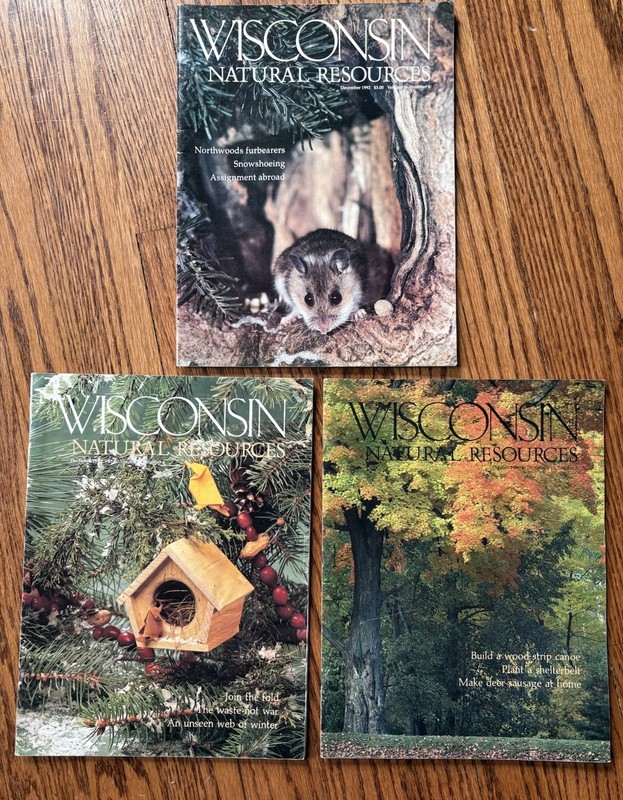 Vintage “Wisconsin Natural Resources” Magazine Lot Of 3 - 1991 & 1992