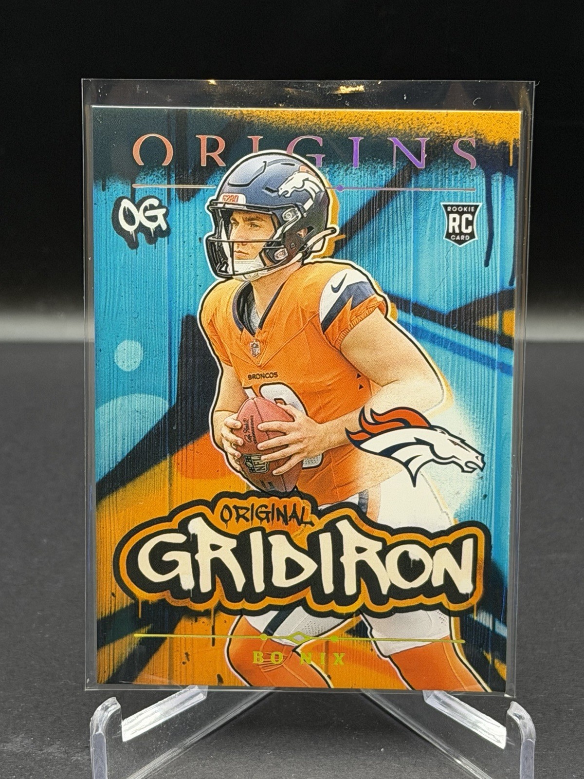 2024 Panini Origins Bo Nix RC Original Gridiron Insert #19 Denver Broncos Rookie