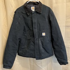 VTG Carhartt Quilted Traditional Artic Jacket Black J02 BLK Mens 40 Regular