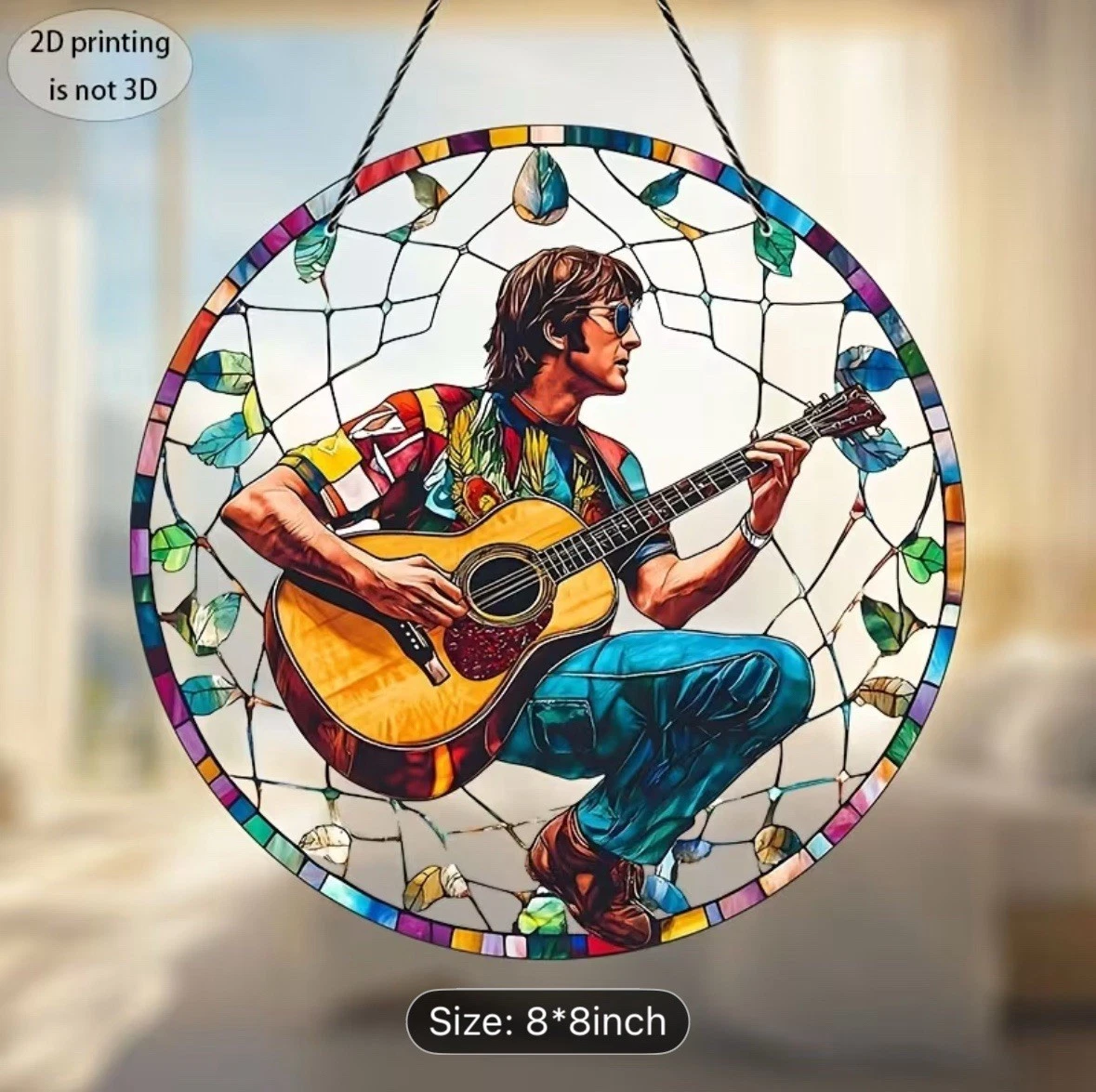 J Lennon The Beatles  Sun Catcher Ornament