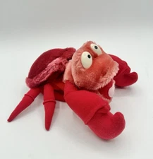 Vintage 1989 Disney The Little Mermaid Sebastian Crab Plush 6'' Bendable Red