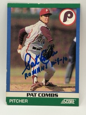 1991 Score Rising Star Pat Combs Philadelphia Phillies autographed Signed Auto
